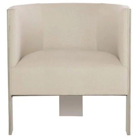 Chair with Antique Silver Accent Panels